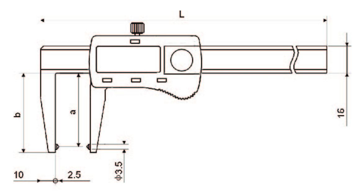 CNC Digital Messschieber Zahnweiten - M5-50mm Messbereich Im Etui